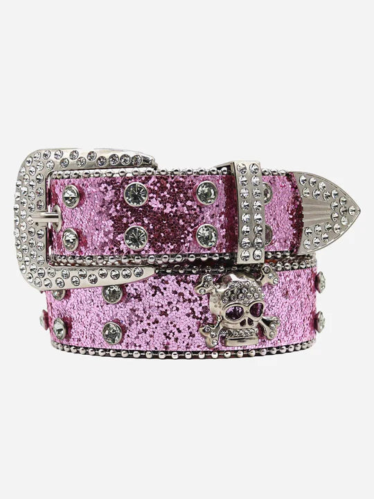 GOAT URBAN RHINESTONE SKULL BELT  503