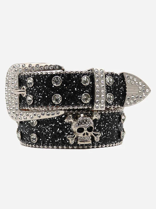 GOAT URBAN RHINESTONE SKULL BELT 503 