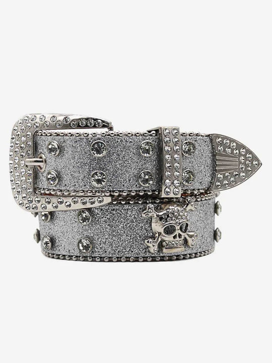 GOAT URBAN RHINESTONE SKULL BELT  503