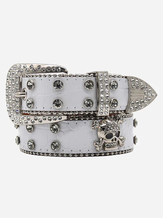 GOAT URBAN RHINESTONE SKULL BELT  503