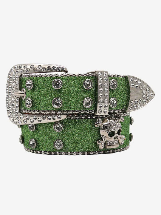 GOAT URBAN RHINESTONE SKULL BELT 503 