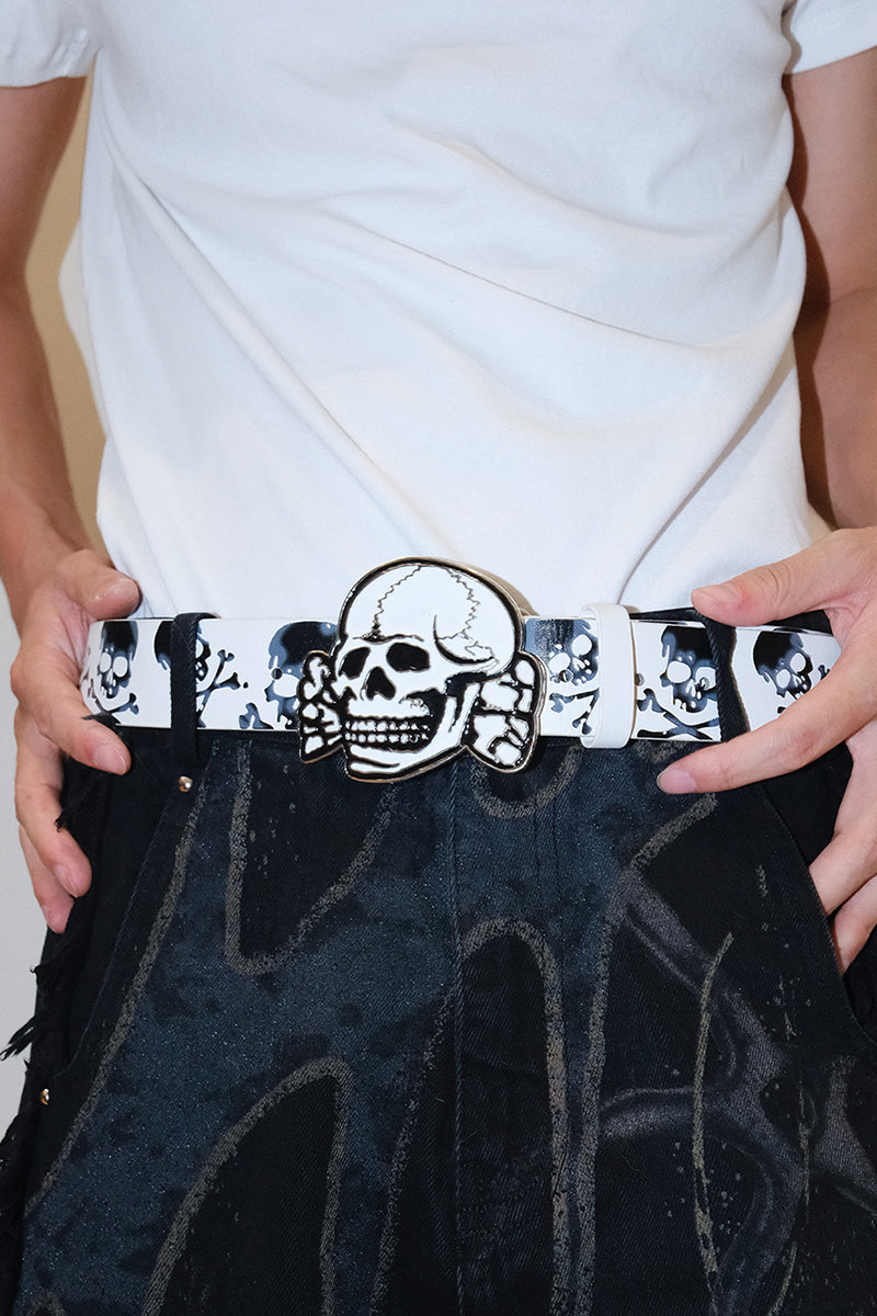 GOAT URBAN SKULL WHITE BELT 537