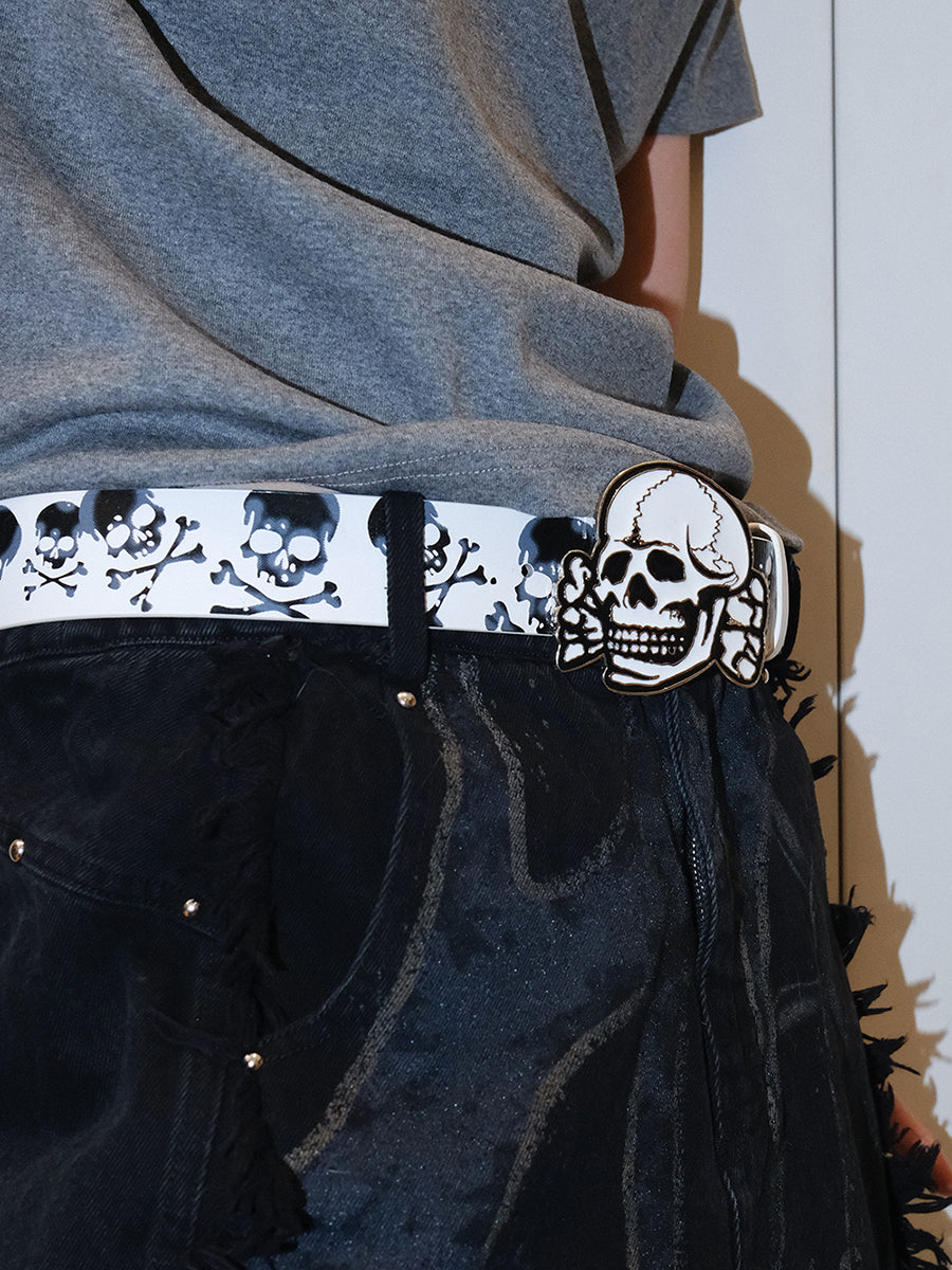 GOAT URBAN SKULL WHITE BELT 537 