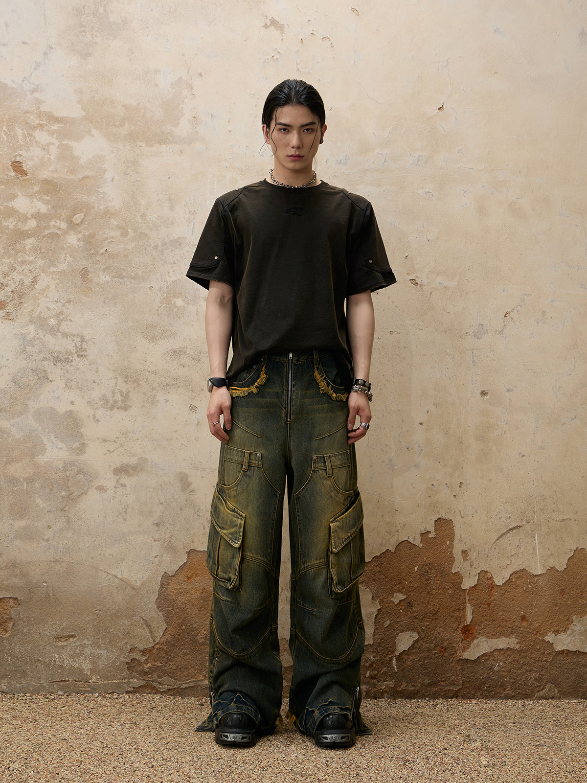 GOAT URBAN x Personsoul Fade Wash Overall  Denim Jeans