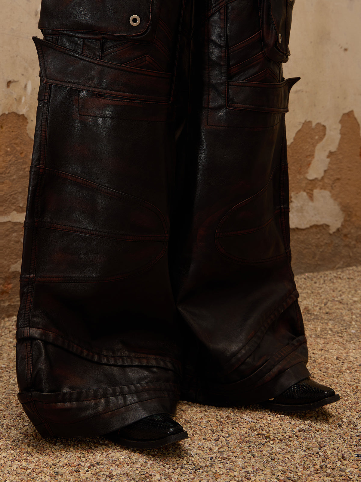 GOAT URBAN x Personsoul Beetle Faxu-Leather Pant