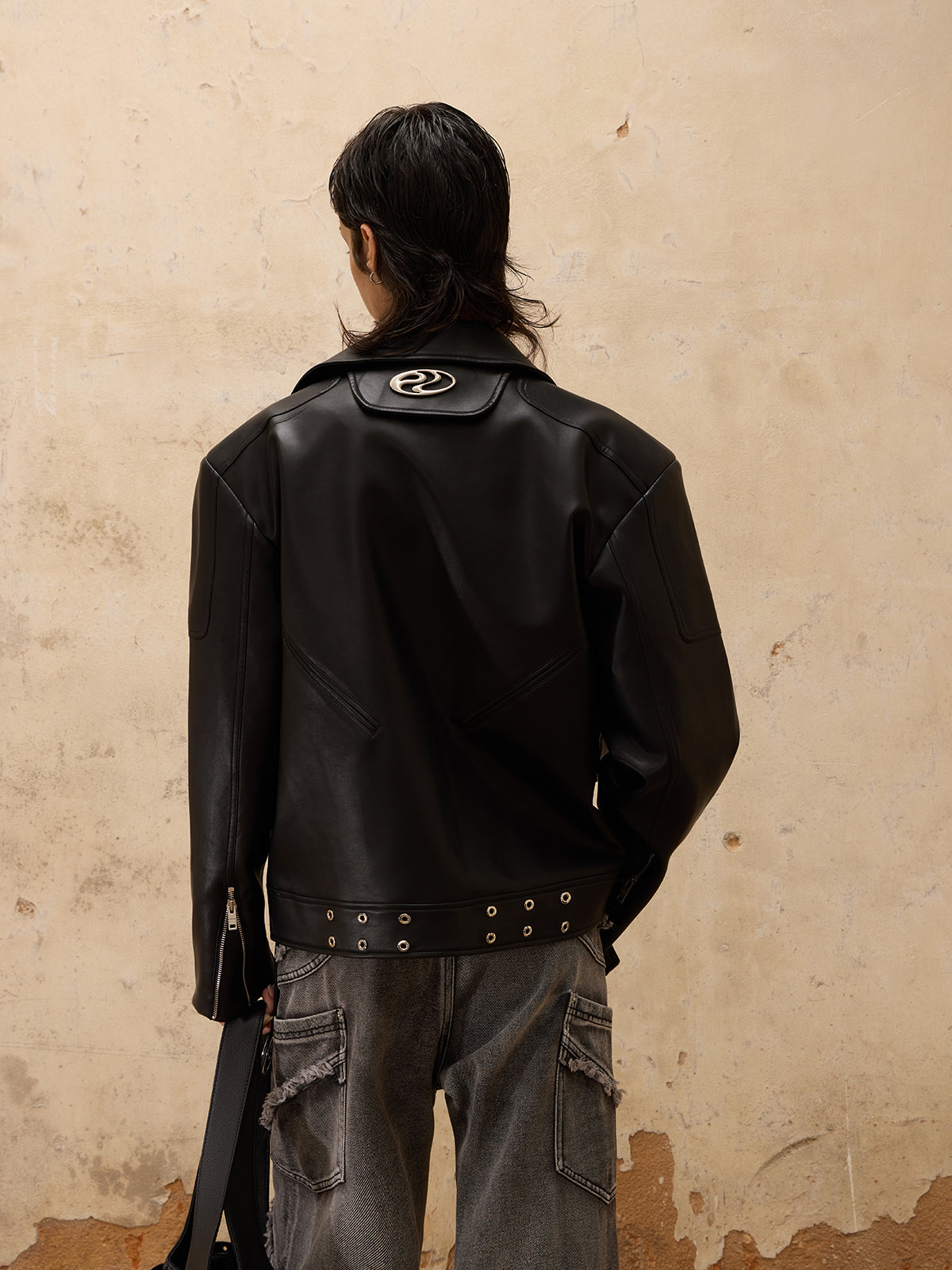 GOAT URBAN x Personsoul Racing Faux-Leather Jacket