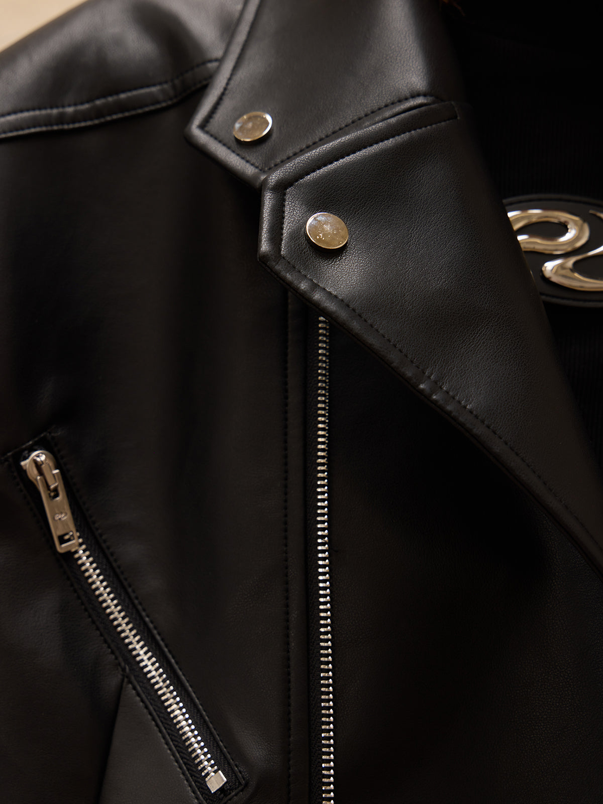 GOAT URBAN x Personsoul Racing Faux-Leather Jacket